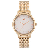 Fastrack, Women's  Watch Analog, Silver Dial Gold Stainless Steel Strap , 6292WM01